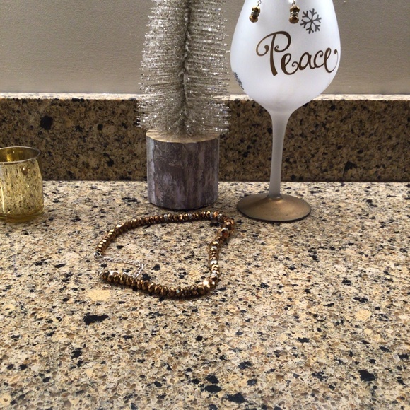 Unique Jewelry set in bronze &silver rhinestone - Picture 4 of 8